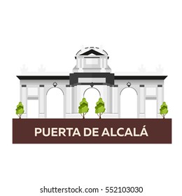 Puerta de Alcala. Travel to Spain. Vector illustration