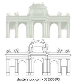 PUERTA DE ALCALÃ�, Madrid.
Vectors of Europeans monuments