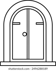 Puerta line art vector design
