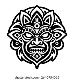 Puerto culture mask, solid style icon