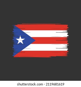 Puerto Flag Brush Stroke Background Stock Vector (Royalty Free ...