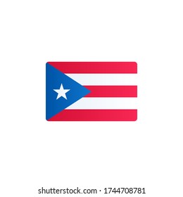 puerto flag vector. country flag isolated on white background