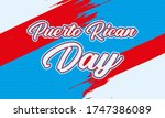 Puerto Rican Day. National Puerto Rican Day Parade takes place annually in the United States along Fifth Avenue in the Manhattan borough of New York City. Second Sunday in June. Vector EPS 10.