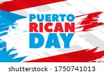 Puerto Rican Day. National Puerto Rican Day Parade takes place annually in the United States along Fifth Avenue in the Manhattan borough of New York City. Second Sunday in June. Vector EPS 10.