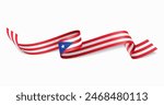 Puerto Rican flag wavy abstract background. Vector illustration.