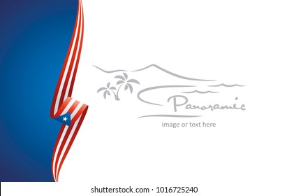 Puerto Rico abstract flag brochure cover poster background vector