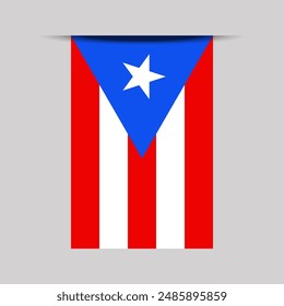 Ilustración vectorial de Bandera de Anuncio de Puerto Rico