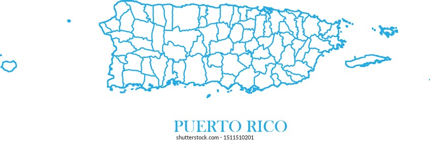 Puerto Rico blue color vector