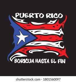 Puerto Rico Boricua Hasta El Fin Vector