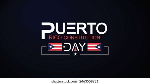 Puerto Rico Constitution Day Vibrant Vector Design to Commemorate