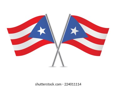 Puerto Rico Emblem Cross Flag Stock Vector (Royalty Free) 733974223 ...