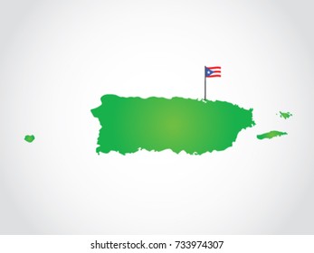 Puerto Rico Emblem Capital City Map