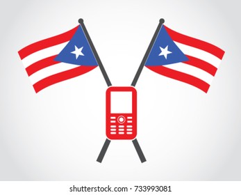 Puerto Rico Emblem Cellphone