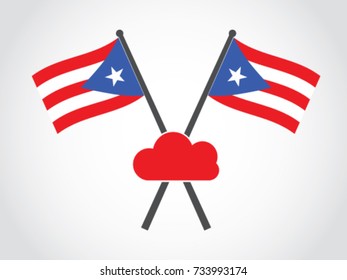 Puerto Rico Emblem Cloud Computing