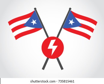 Puerto Rico Emblem Electricity Power
