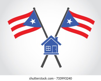 Puerto Rico Emblem Home
