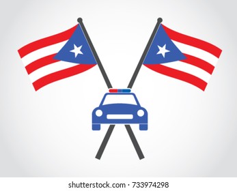 Puerto Rico Emblem Police Cop
