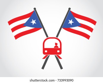 Puerto Rico Emblem Train