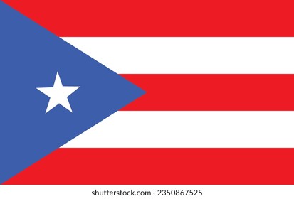 Puerto Rico flag. Flag of Puerto Rico