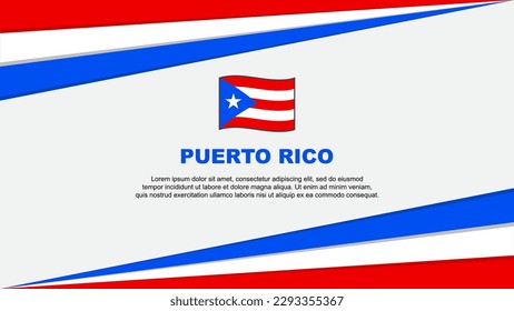 Puerto Rico Flag Abstract Background Design Template. Puerto Rico Independence Day Banner Cartoon Vector Illustration. Puerto Rico Design