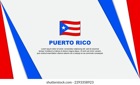 Puerto Rico Flag Abstract Background Design Template. Puerto Rico Independence Day Banner Cartoon Vector Illustration. Puerto Rico Flag