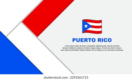 Puerto Rico Flag Abstract Background Design Template. Puerto Rico Independence Day Banner Cartoon Vector Illustration. Puerto Rico Illustration