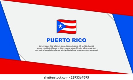 Puerto Rico Flag Abstract Background Design Template. Puerto Rico Independence Day Banner Cartoon Vector Illustration. Puerto Rico Independence Day