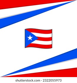 Puerto Rico Flag Abstract Background Design Template. Puerto Rico Independence Day Banner Social Media Post. Puerto Rico Design
