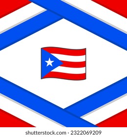 Puerto Rico Flag Abstract Background Design Template. Puerto Rico Independence Day Banner Social Media Post. Puerto Rico Template