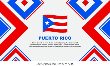 Puerto Rico Flag Abstract Background Design Template. Puerto Rico Independence Day Banner Wallpaper Vector Illustration. Puerto Rico Independence Day