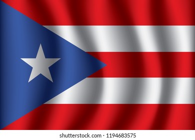 Puerto Rico Flag Background Cloth Texture Stock Vector (Royalty Free ...