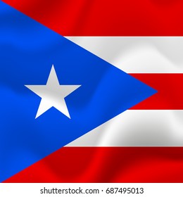 Puerto Rico flag background. Vector illustration.