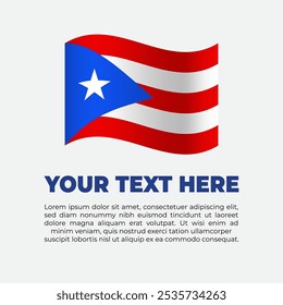 Puerto Rico Flag Banner Background Template