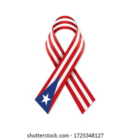 Puerto Rico flag banner ribbon.