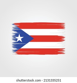 Puerto Rico Flag Brush. National Flag