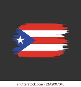 Puerto Rico Flag Brush. National Flag