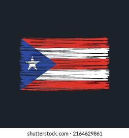 Puerto Rico Flag Brush. National Flag