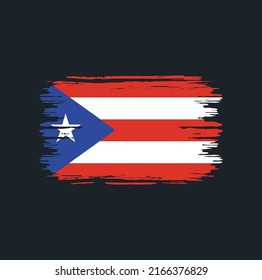 Puerto Rico Flag Brush. National Flag