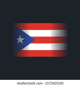 Puerto Rico Flag Brush. National Flag