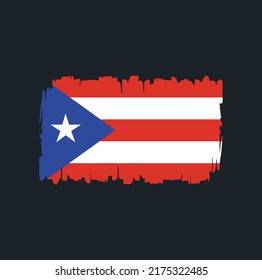 Puerto Rico Flag Brush. National Flag