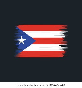 Puerto Rico Flag Brush. National Flag