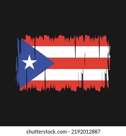 Puerto Rico Flag Brush. National Flag