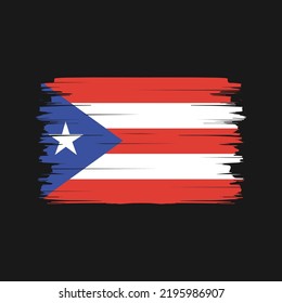 Puerto Rico Flag Brush. National Flag