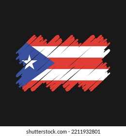 Puerto Rico Flag Brush. National Flag