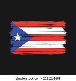 Puerto Rico Flag Brush. National Flag