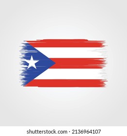 Puerto Rico flag brush strokes. National flag