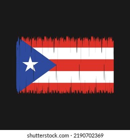 Puerto Rico Flag Brush Strokes. National Flag