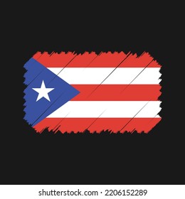 Puerto Rico flag brush strokes painted