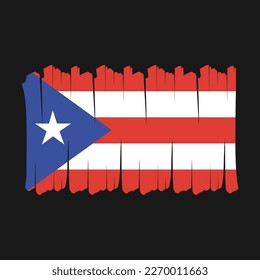 Puerto Rico Flag Brush Vector Design