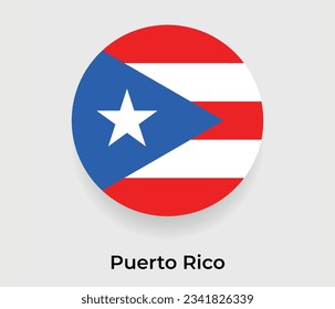 Puerto Rico flag bubble circle round shape icon vector illustration